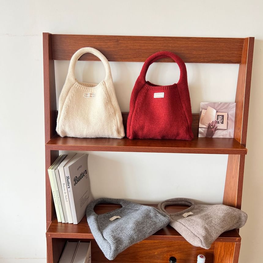 Knit Plain Tote Bag