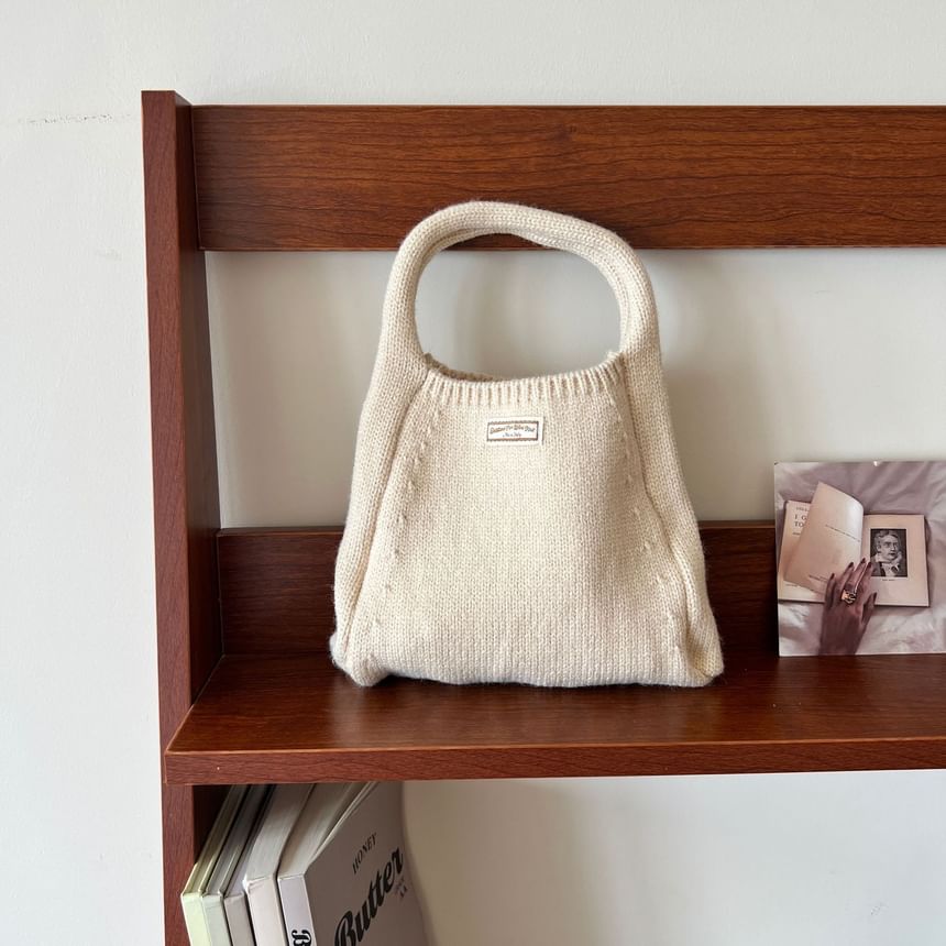 Knit Plain Tote Bag