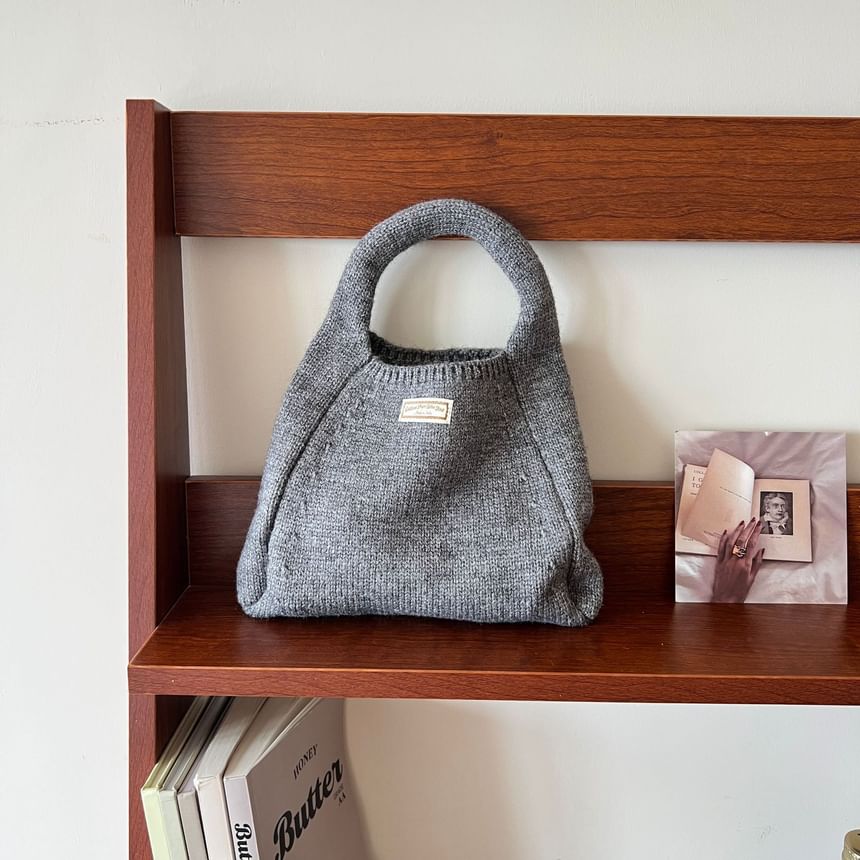 Knit Plain Tote Bag