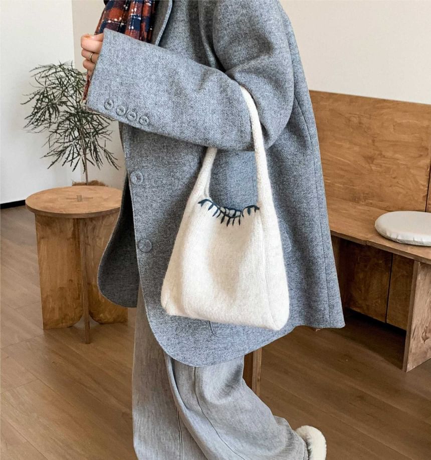 Contrast Stitch Tote Bag Knit