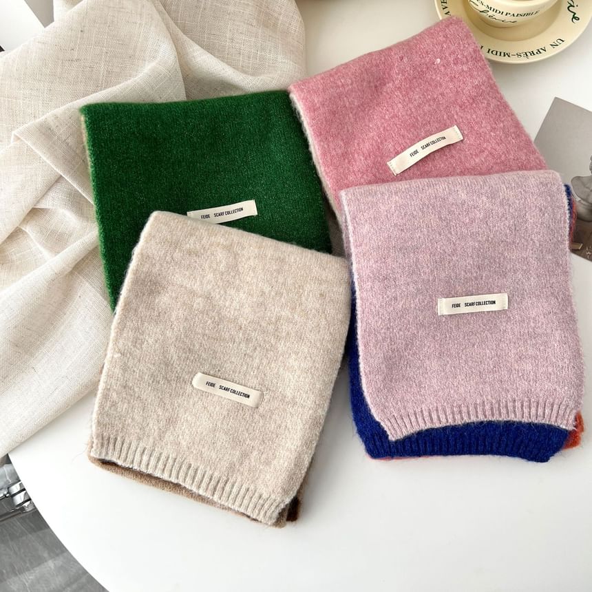 Block Knit Color Scarf