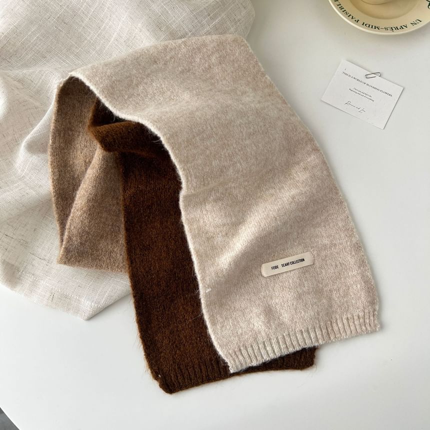 Block Knit Color Scarf