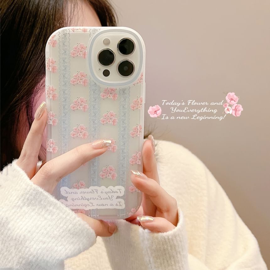Case Phone Floral Print Lace
