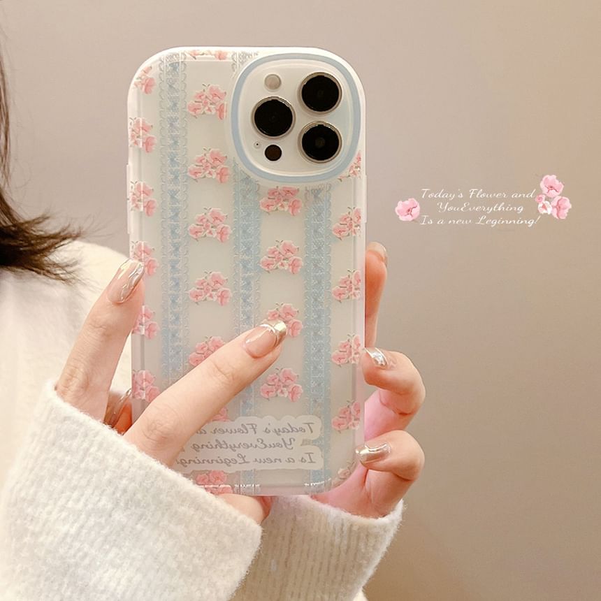 Case Phone Floral Print Lace