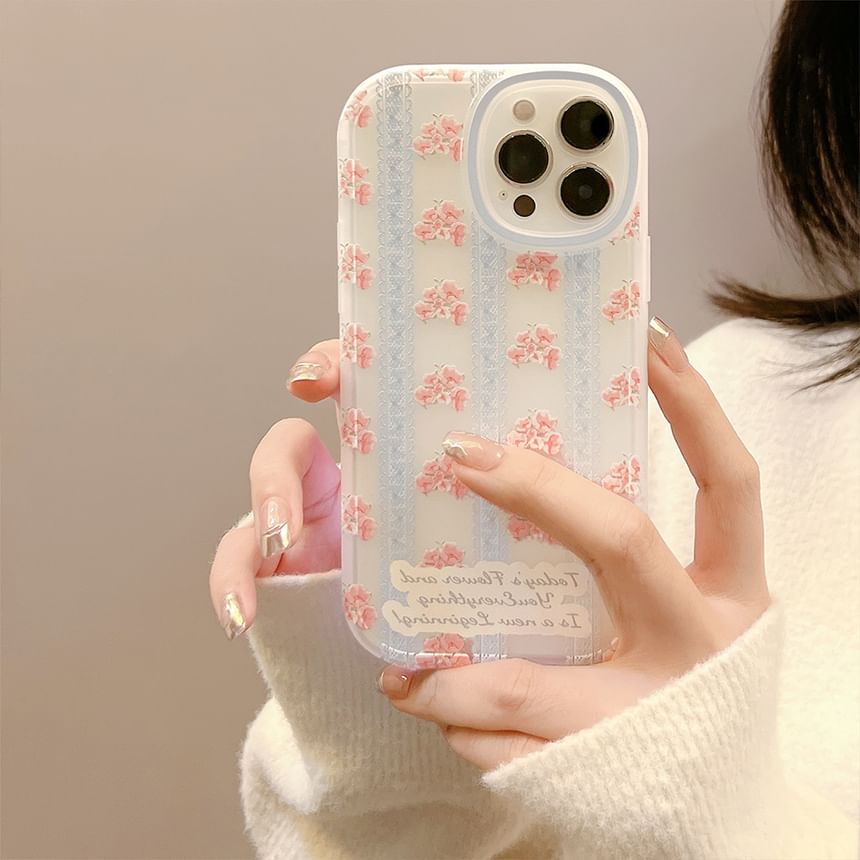 Case Phone Floral Print Lace