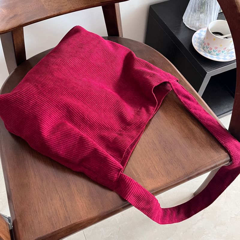 Crossbody Corduroy Plain Bag