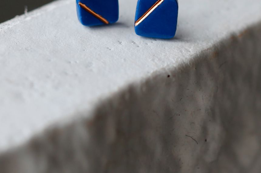 Square Stud Ceramic Earring