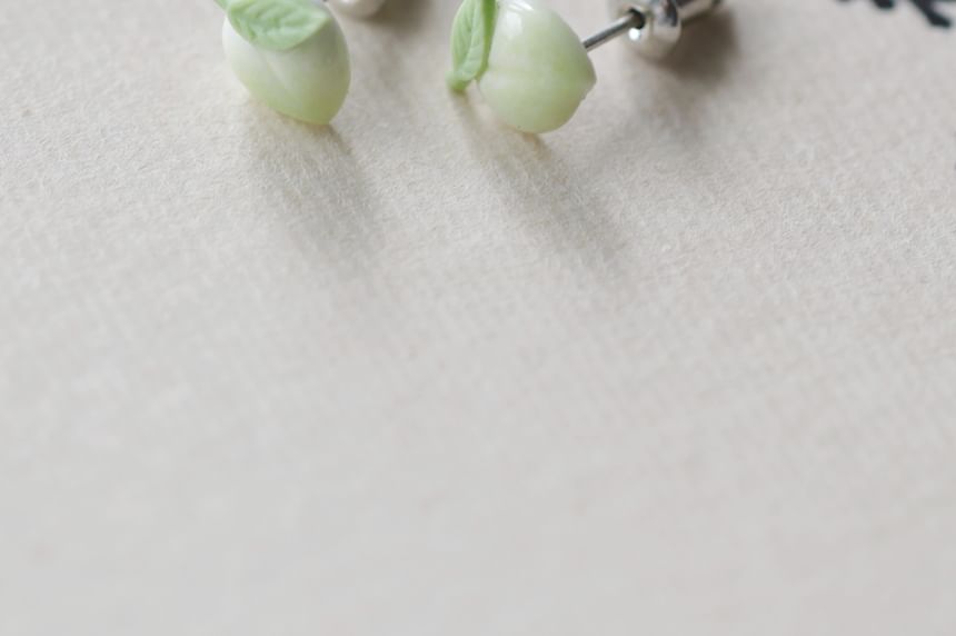 Ceramic Stud Earring Peach