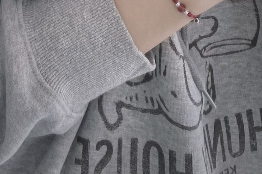 Silver String Agate Bead Sterling Bracelet