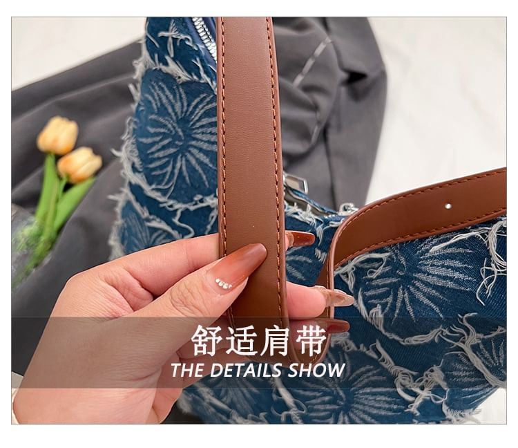 Denim Bag Floral Tote