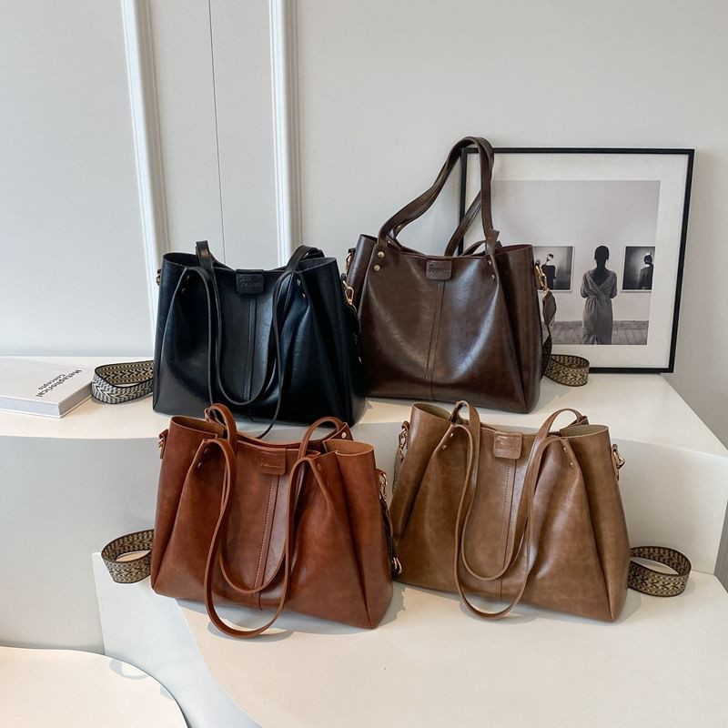 Leather Faux Tote Bag