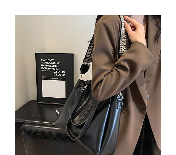 Leather Faux Tote Bag