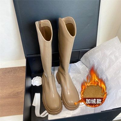 Tall Plain Boots Platform