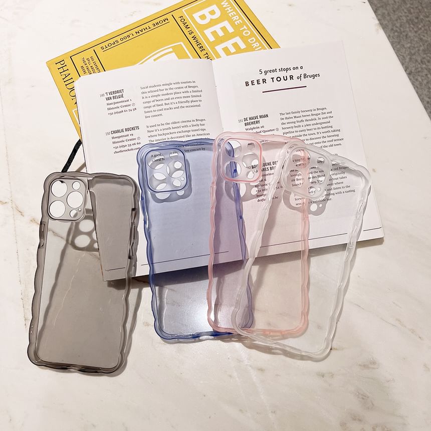 Wavy Case Transparent Phone