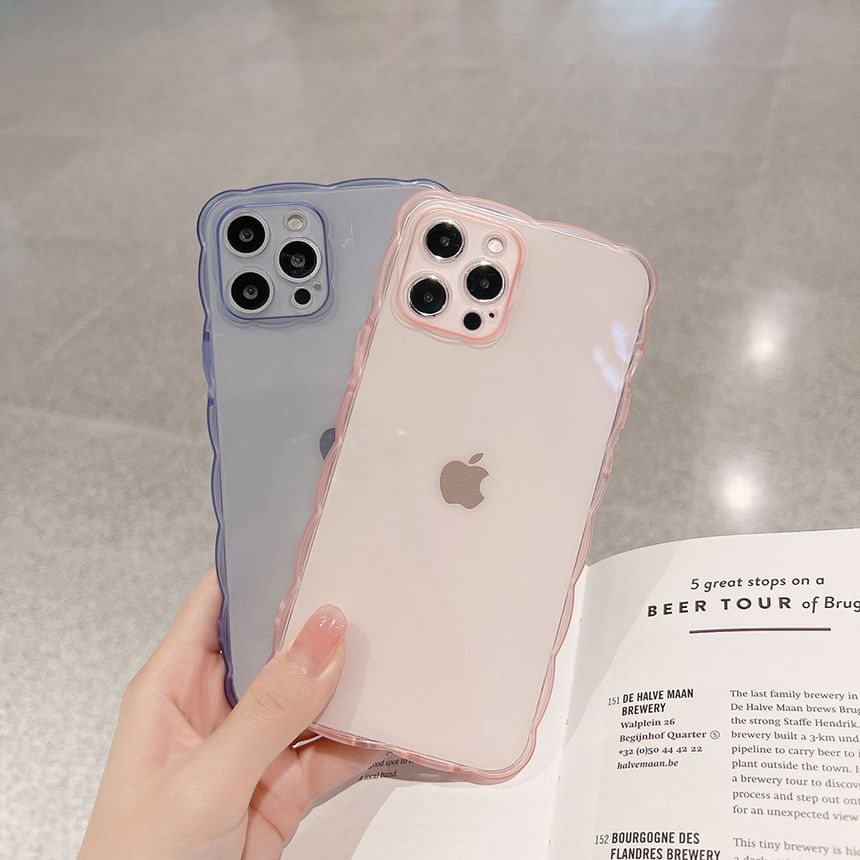 Wavy Case Transparent Phone