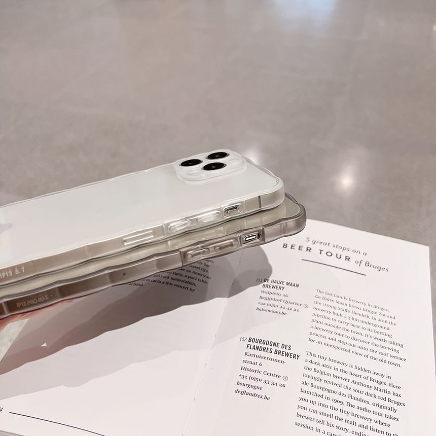Wavy Case Transparent Phone