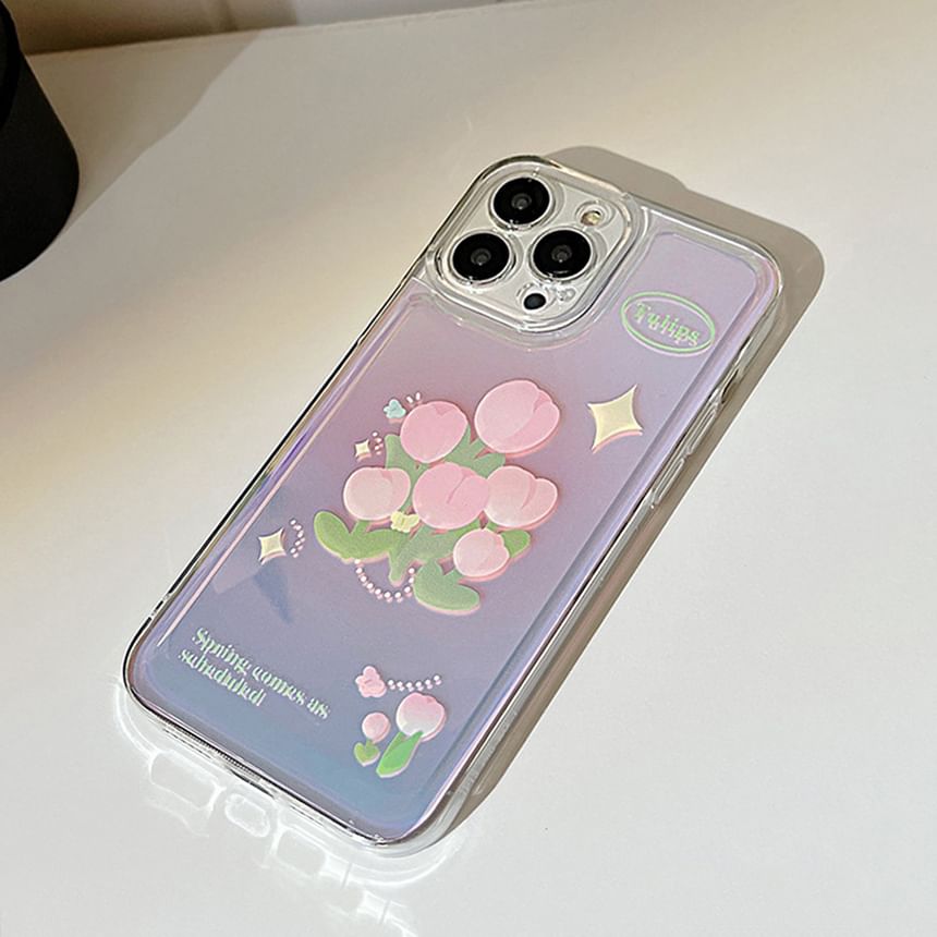 Holographic Tulip Phone Case