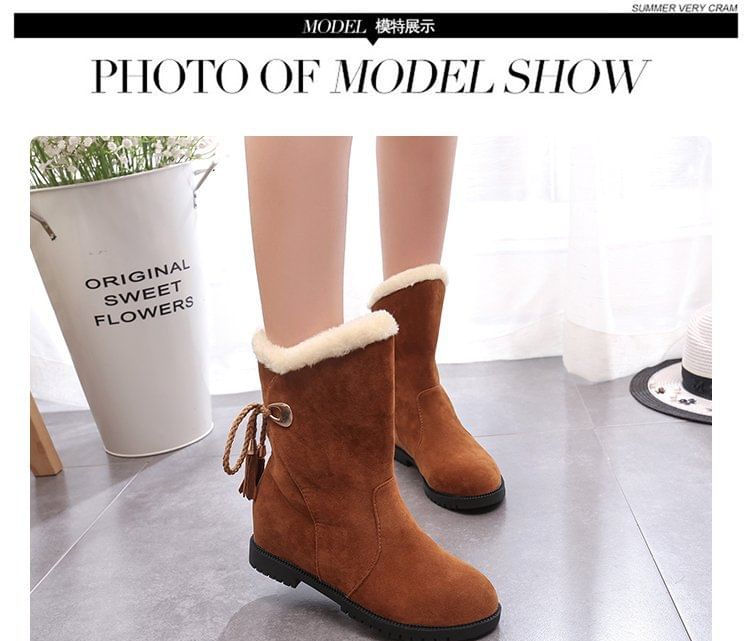 Snow Short Boots Hidden-Wedge