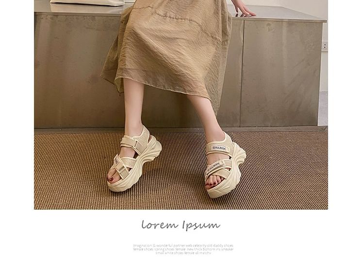 Lettering Adhesive Sandals Strap