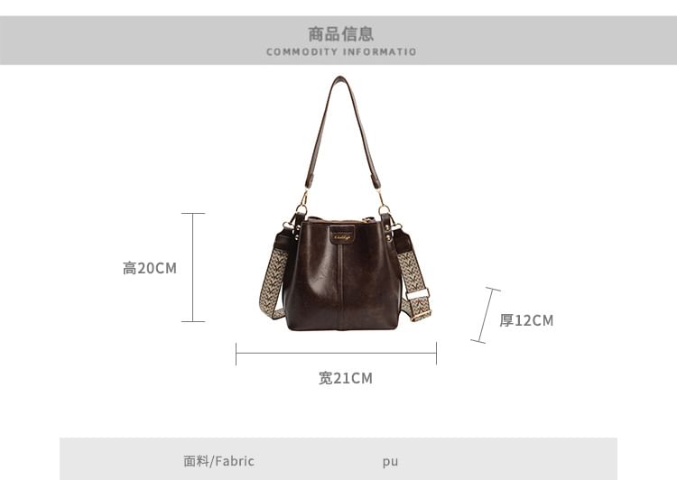Faux Leather Bucket Bag