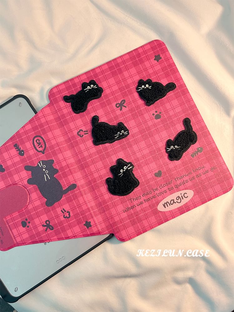 Plaid Case Cat iPad