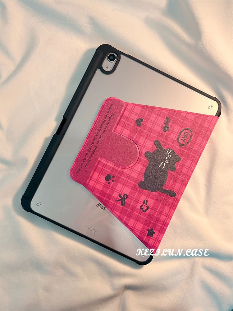 Plaid Case Cat iPad
