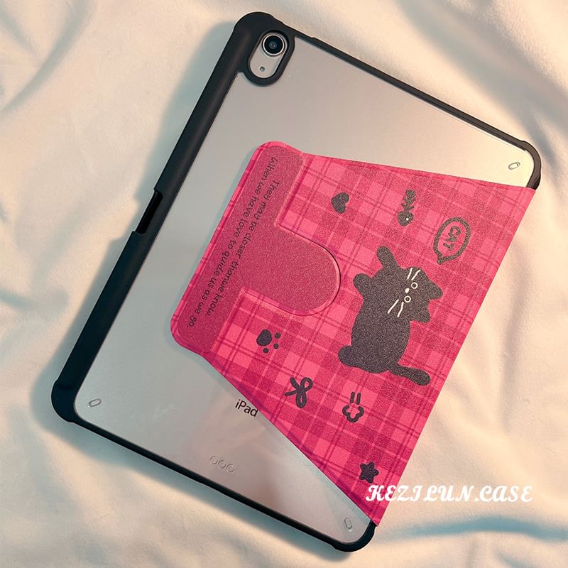 iPad Case Cat Plaid