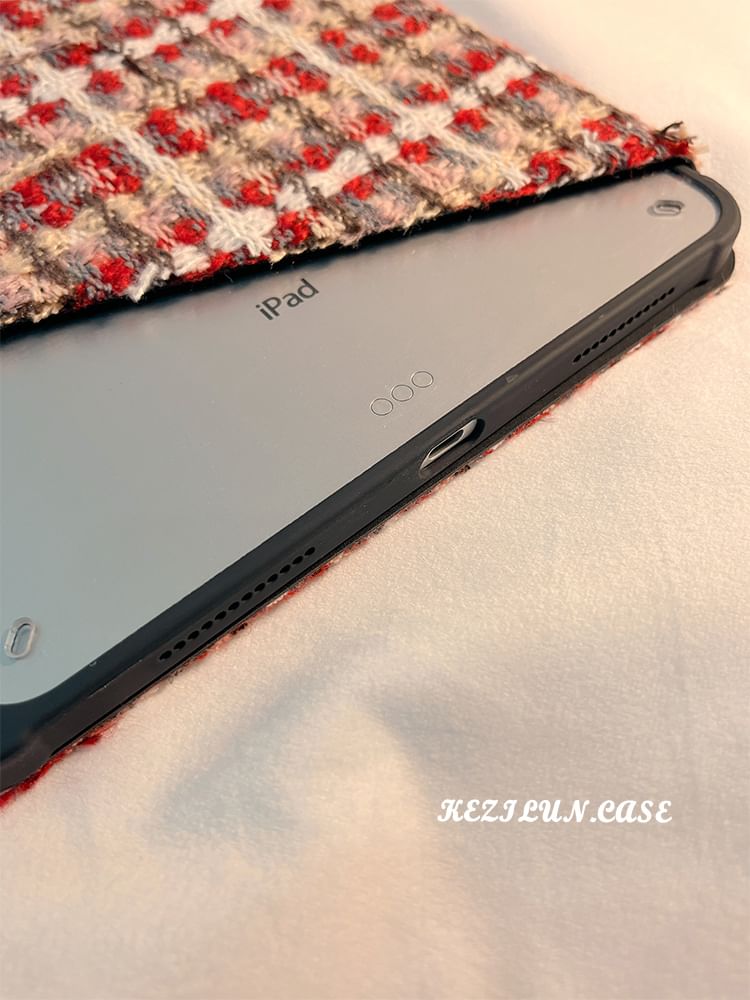 Plaid iPad Case Knit