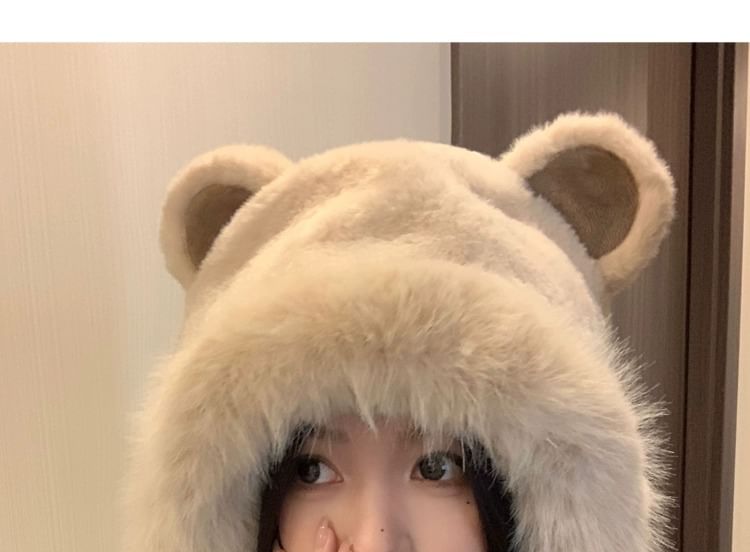 Bear Chenille Hat Ear Trapper