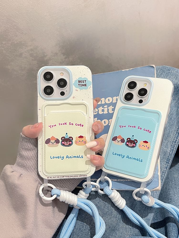 Card Case Phone Animal Holder