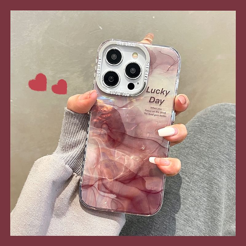 Phone Print Case Floral Marble