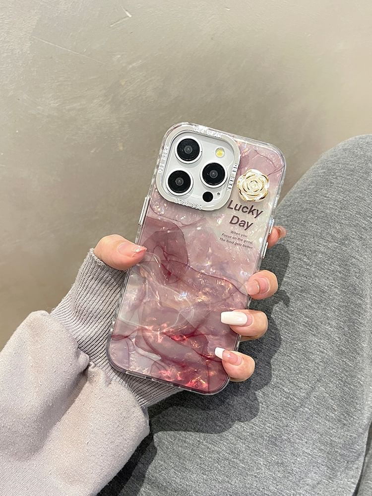 Phone Print Case Floral Marble