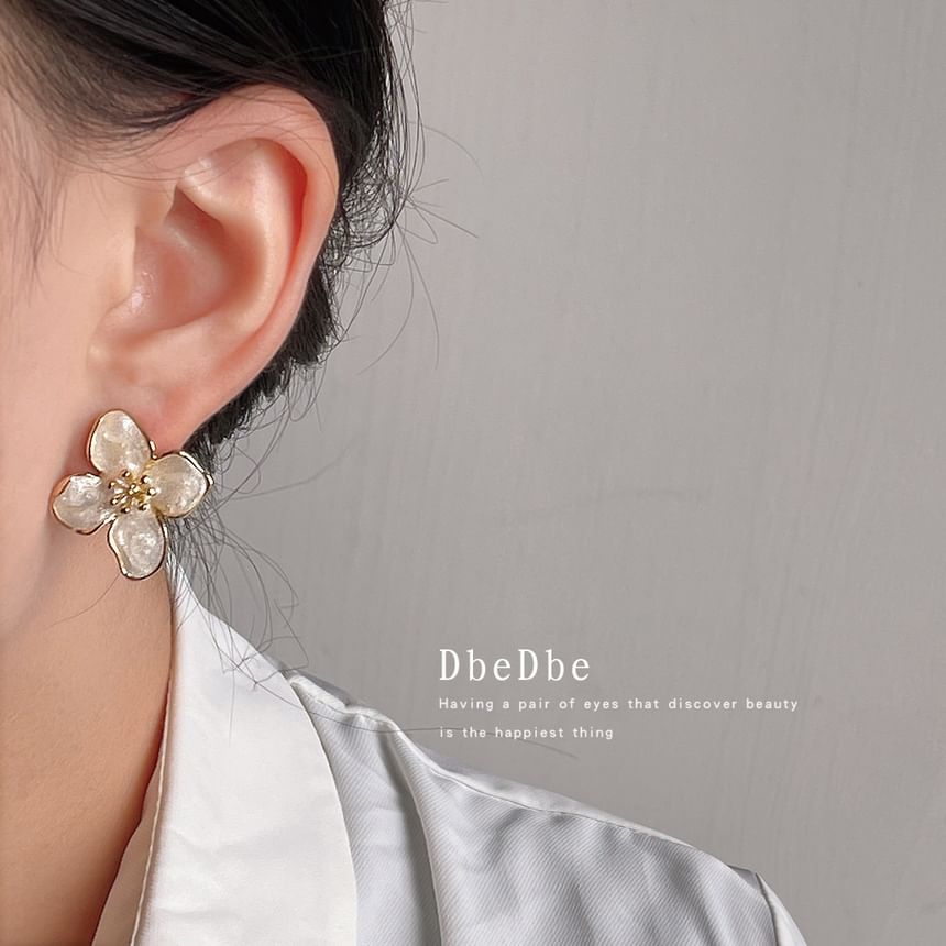 Floral Glaze Alloy Ear Cuff