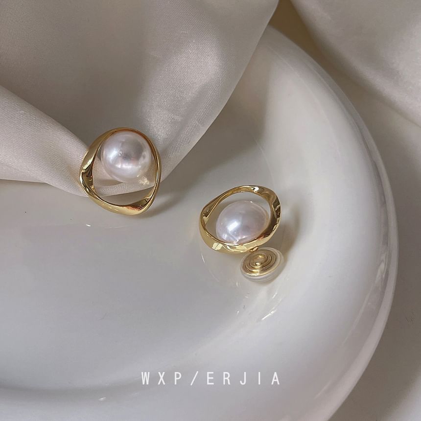 Ear Pearl Cuff Faux Alloy Hoop