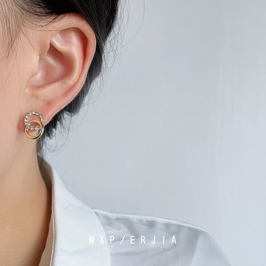 Cuff Ear Hoop Rhinestone Alloy