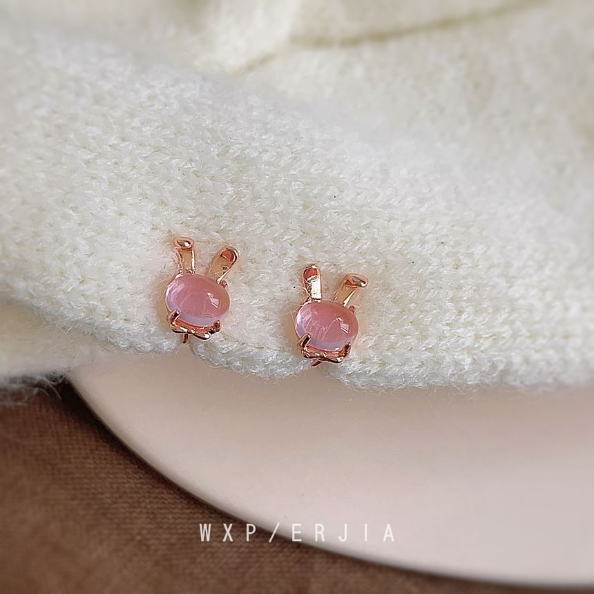 Faux Cuff Gemstone Ear Alloy Rabbit