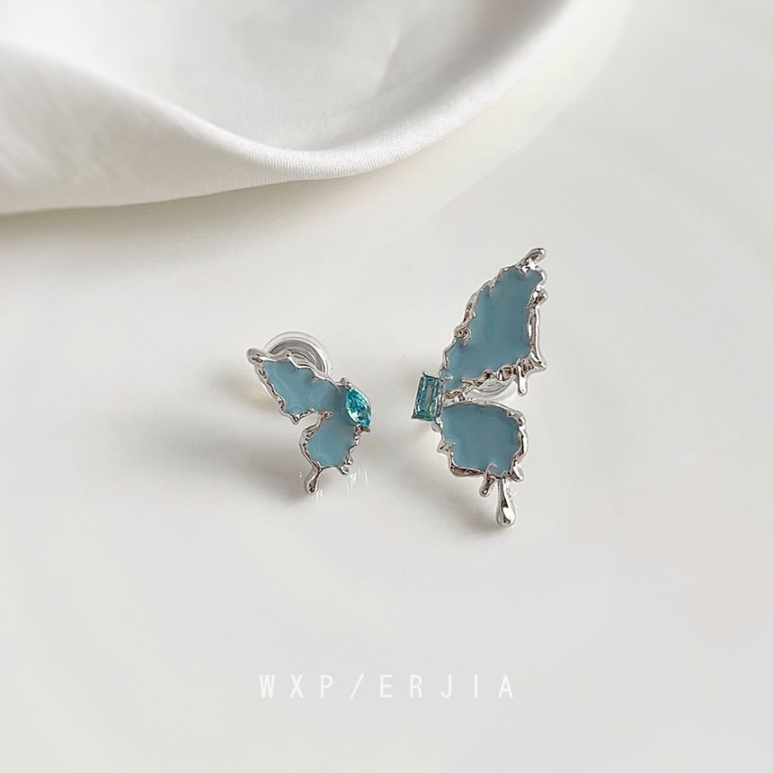 Cuff Rhinestone Asymmetrical Butterfly Ear Alloy