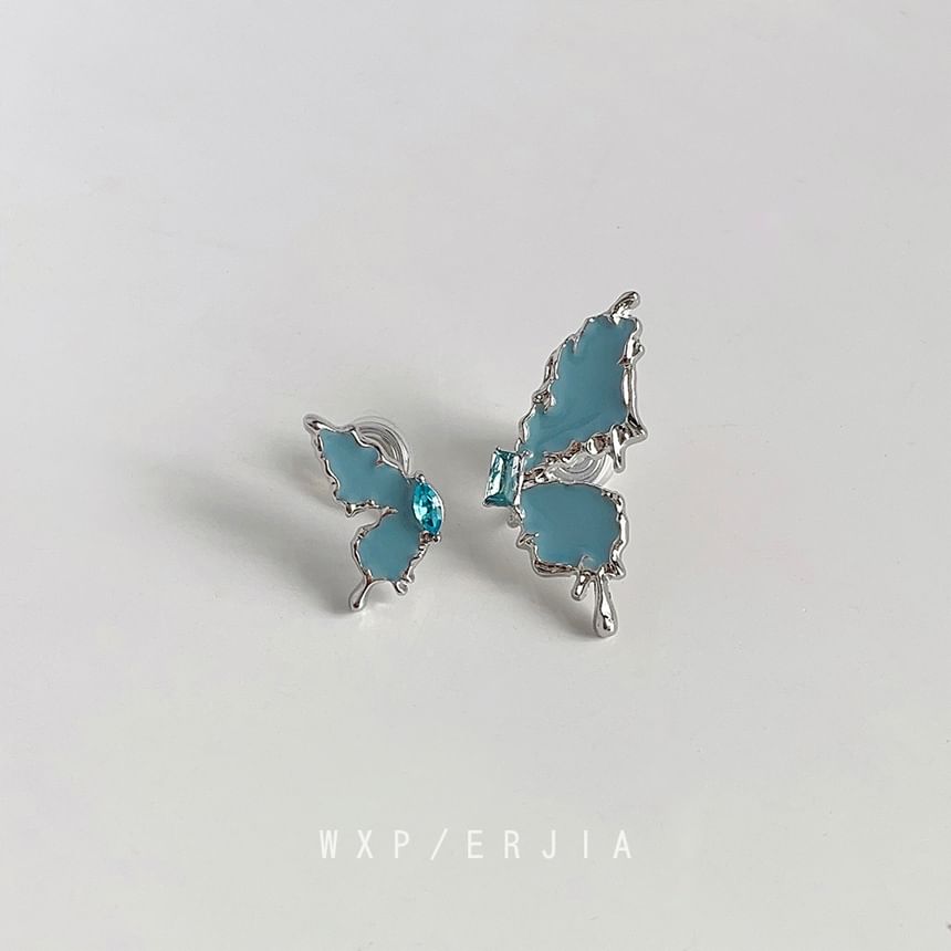 Cuff Rhinestone Asymmetrical Butterfly Ear Alloy