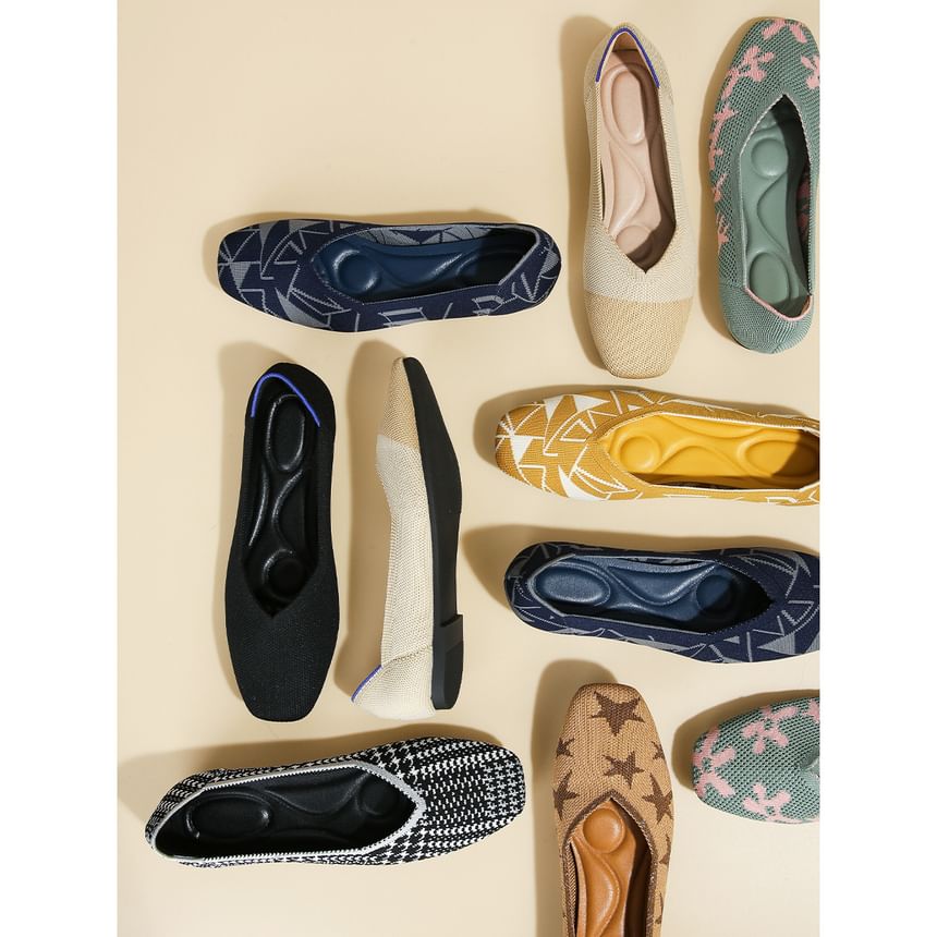 Square Woven Flats Toe