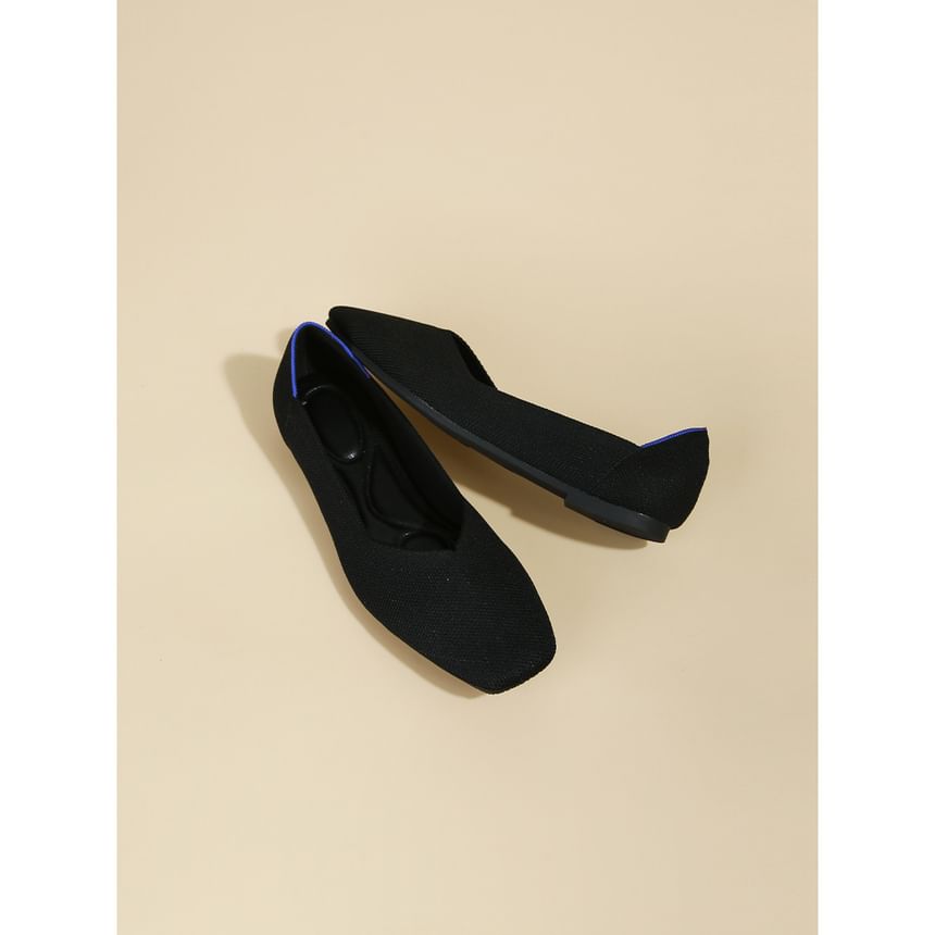 Square Woven Flats Toe