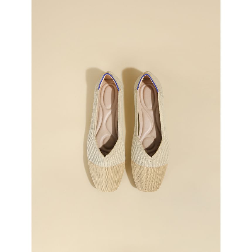 Square Woven Flats Toe