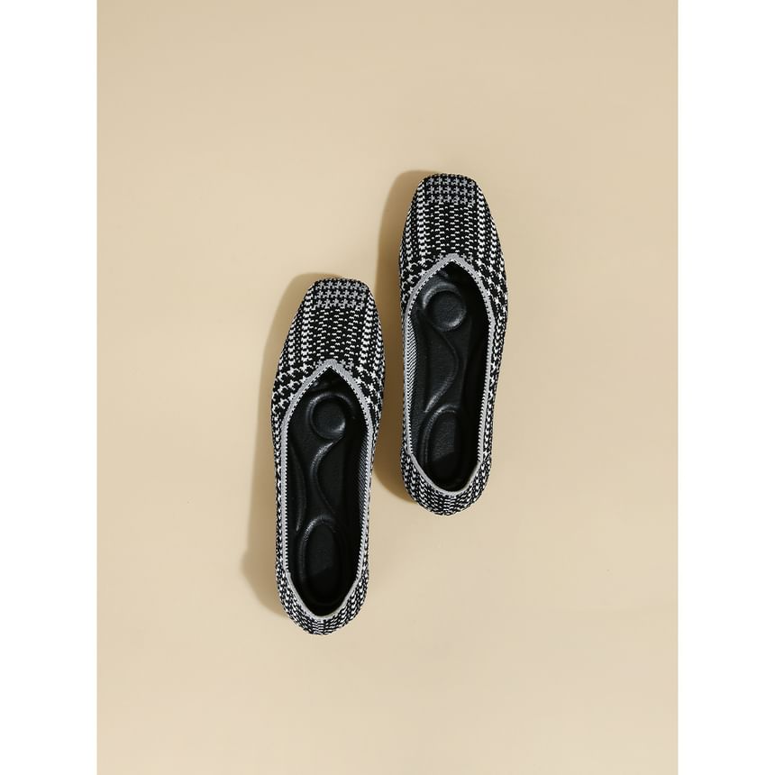 Square Woven Flats Toe
