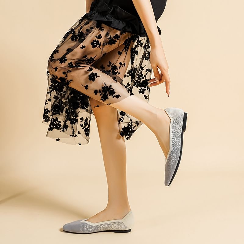 Flats Woven Two Tone