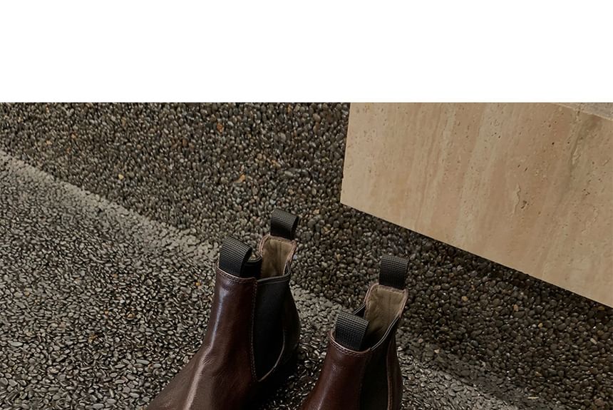 Short Boots Faux Leather Chelsea