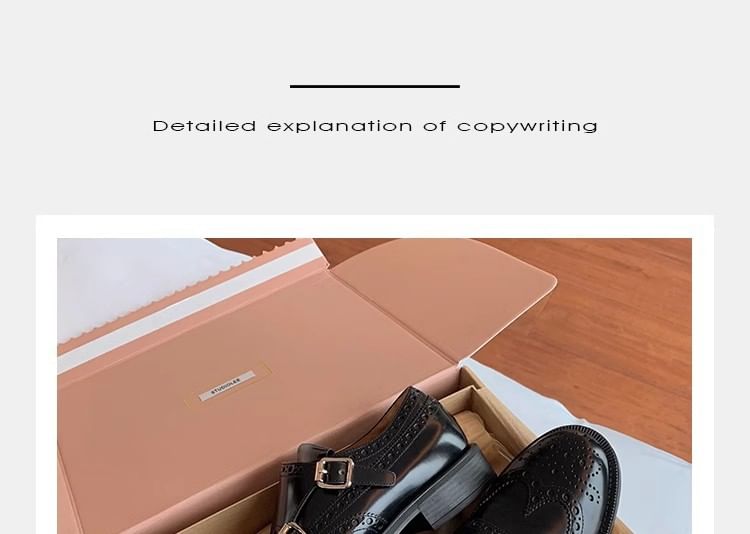 Strap Buckled Leather Shoes Monk Genuine