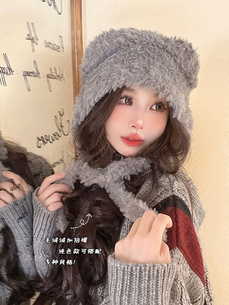 Bear Hat Fluffy Ear Earflap