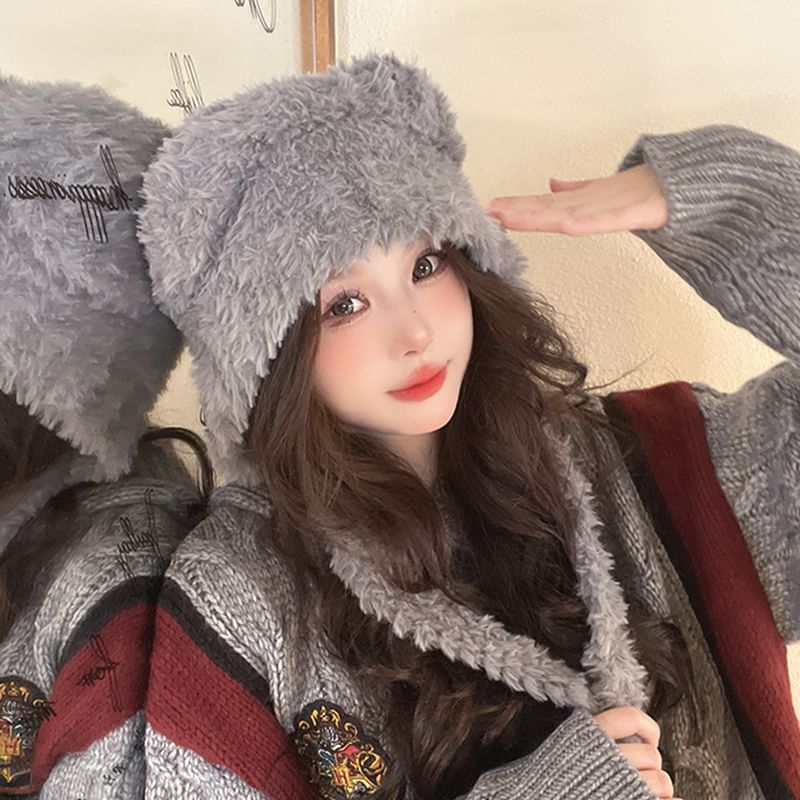 Bear Hat Fluffy Ear Earflap