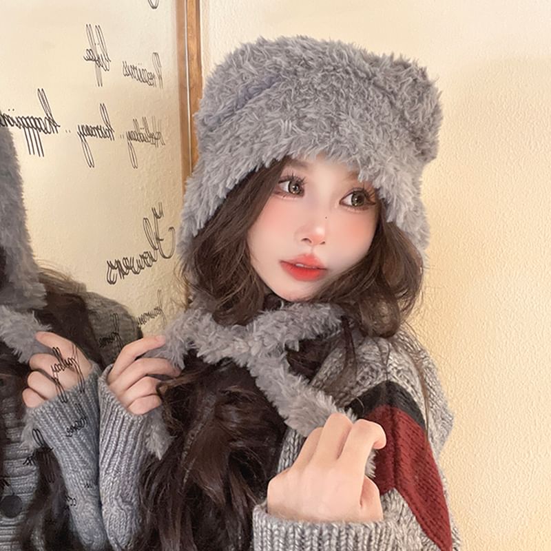 Bear Hat Fluffy Ear Earflap