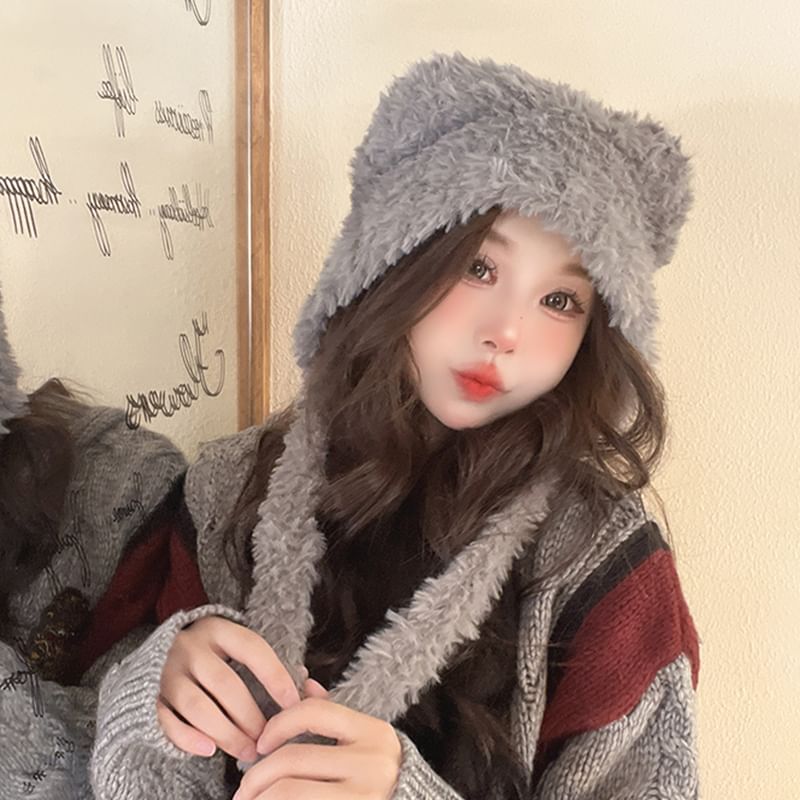 Bear Hat Fluffy Ear Earflap