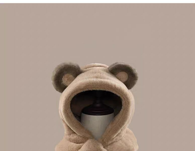 Scarfed Trapper Hat Ear Bear